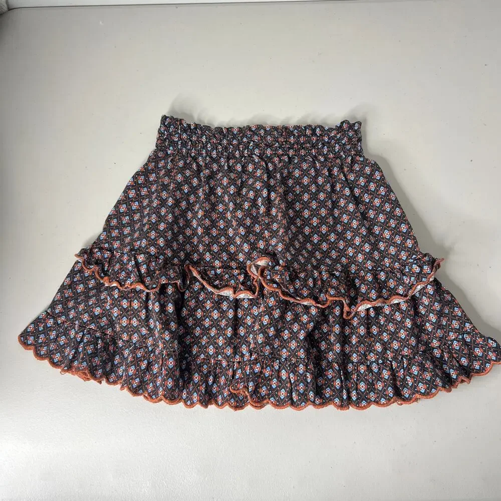 Hello Simone Ruffle Long Sleeve Shirt & Skirt Matching Set Size 6 - Picture 2 of 7